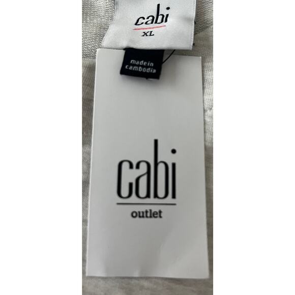 CABI LONG SLEEVE CREW NECK PULL- OVER TOP, WOMENS, XL, LIGHT GREY, HIGH-LOW - Picture 10 of 12